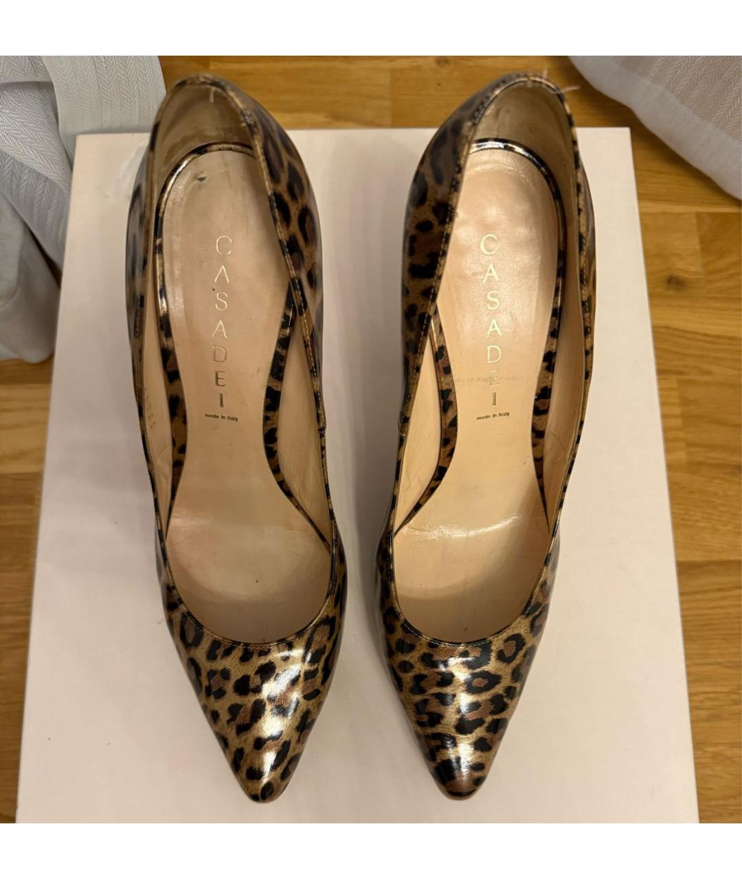 CASADEI Коричневые туфли из лакированной кожи, фото 3