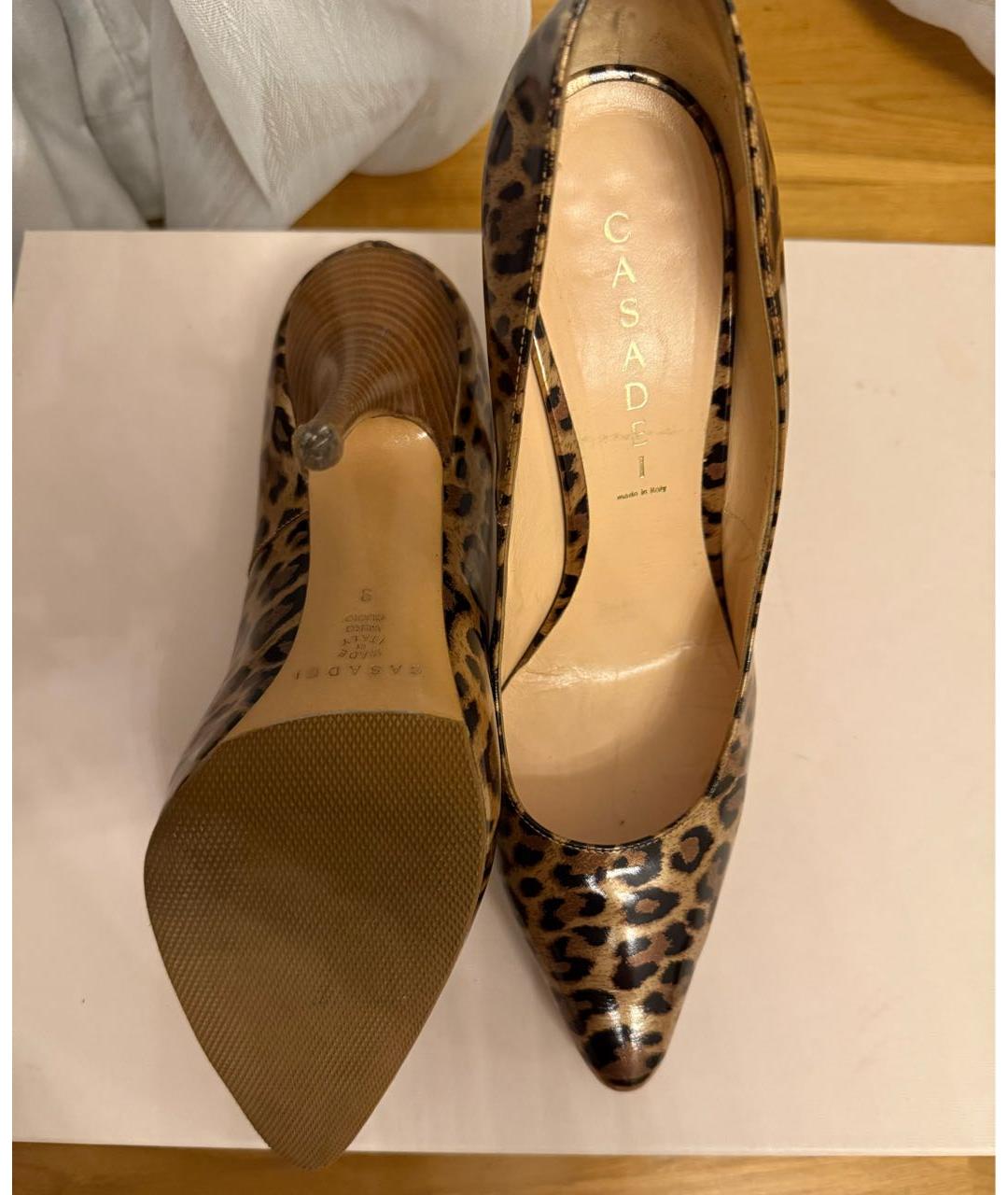 CASADEI Коричневые туфли из лакированной кожи, фото 5