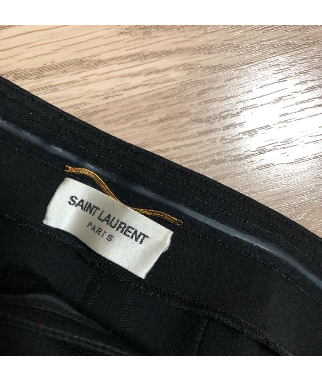 SAINT LAURENT Черные вискозные леггинсы и велосипедки, фото 8