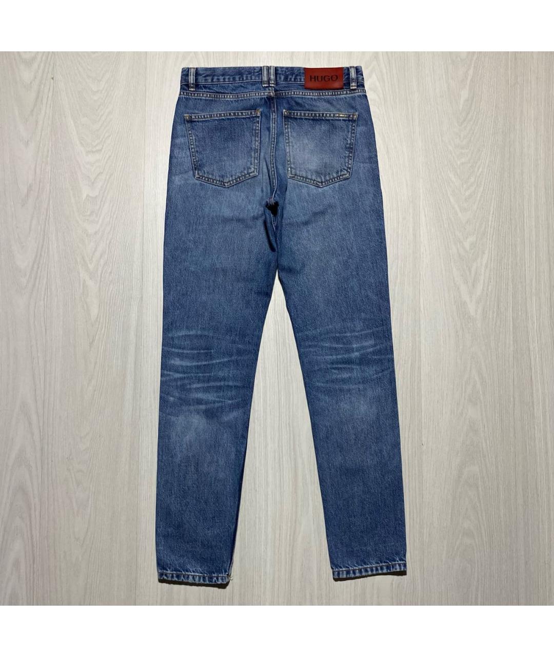HUGO BOSS Голубые хлопковые джинсы скинни, фото 4