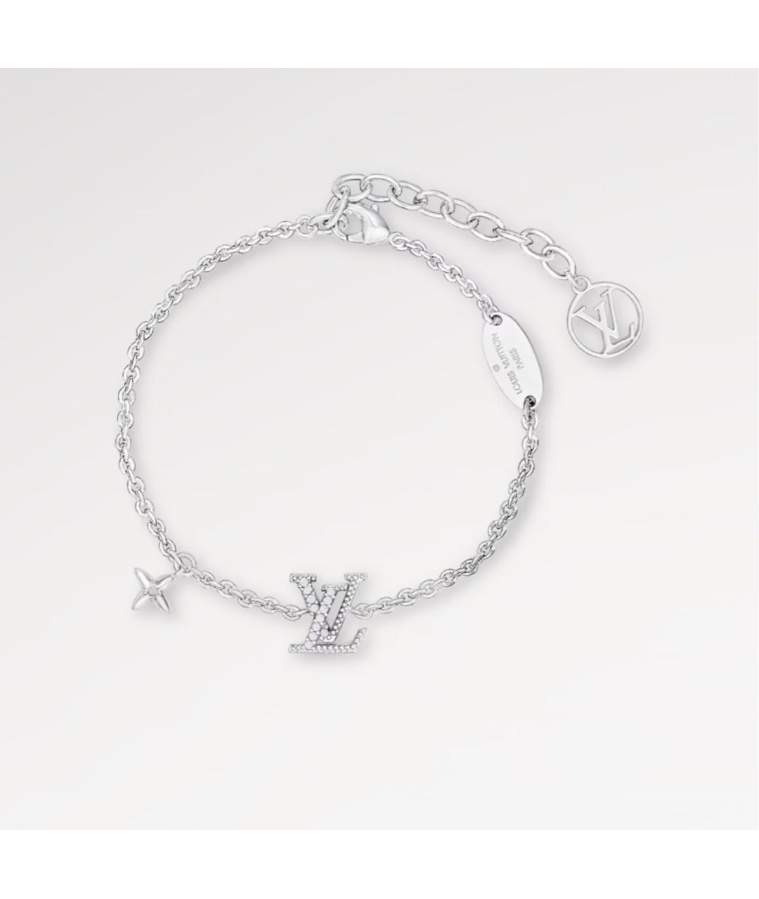 LOUIS VUITTON Серебрянный металлический браслет, фото 3