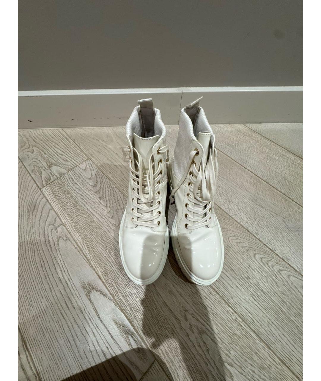 GIANVITO ROSSI Белые ботинки из лакированной кожи, фото 3