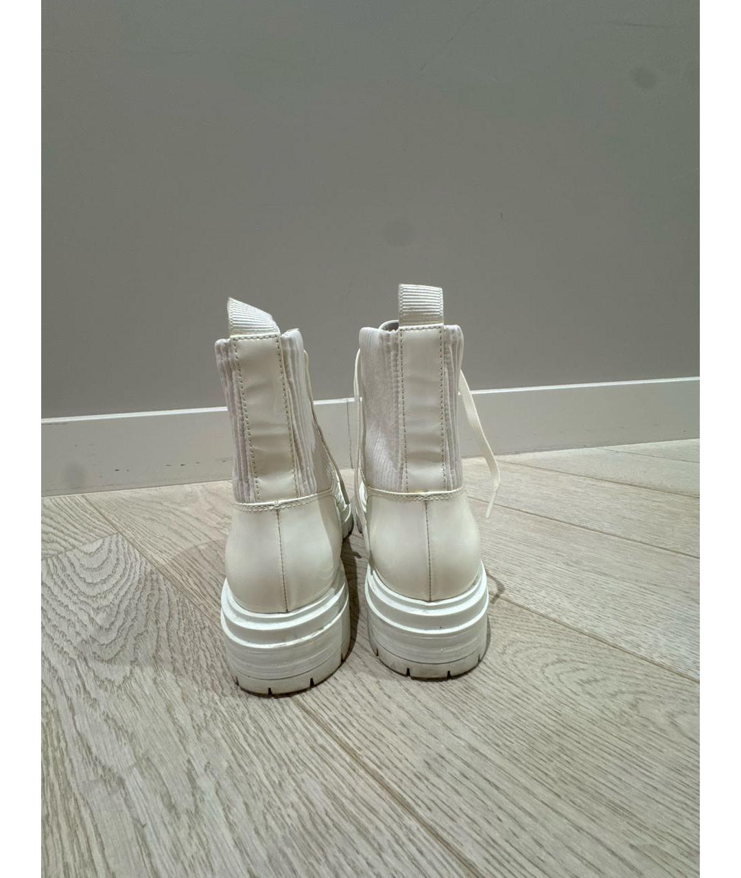 GIANVITO ROSSI Белые ботинки из лакированной кожи, фото 4