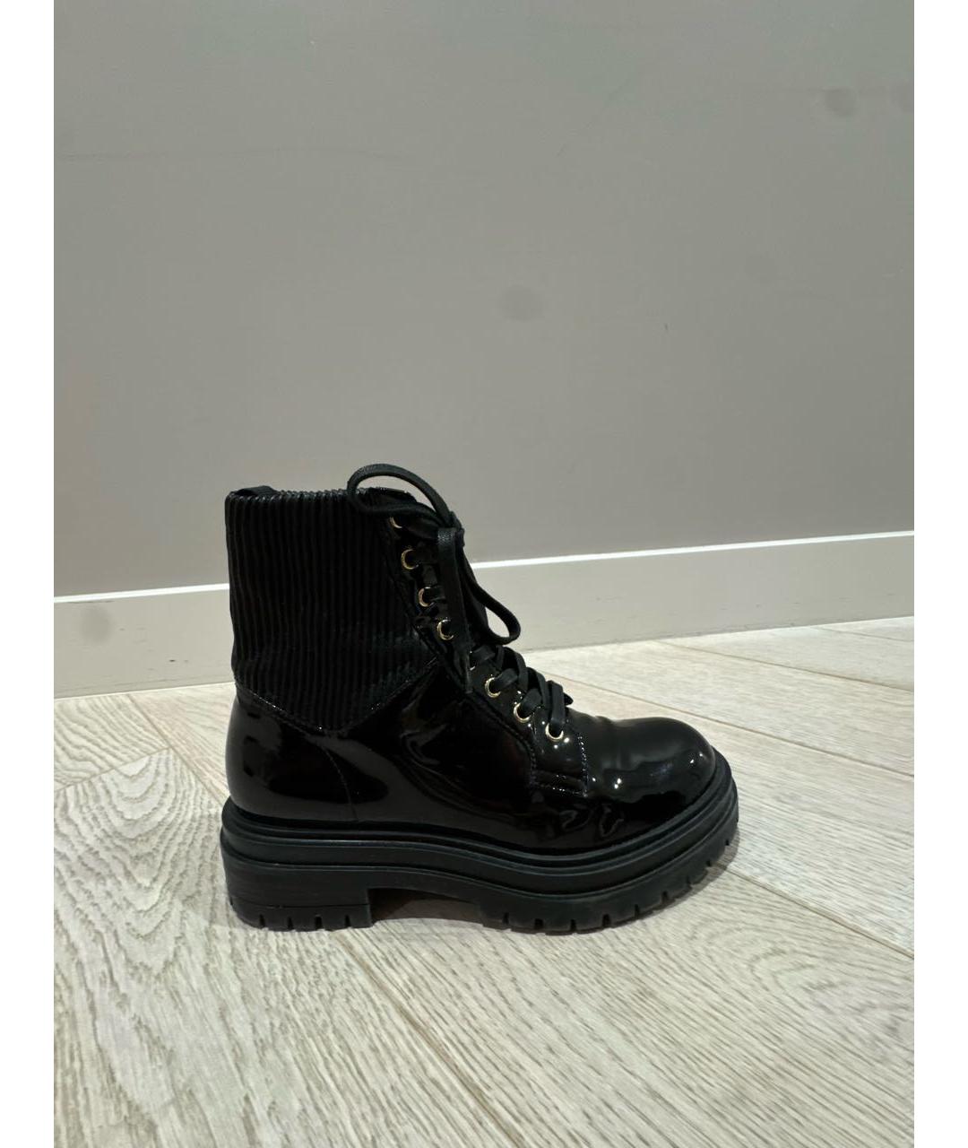 GIANVITO ROSSI Черные ботинки из лакированной кожи, фото 5