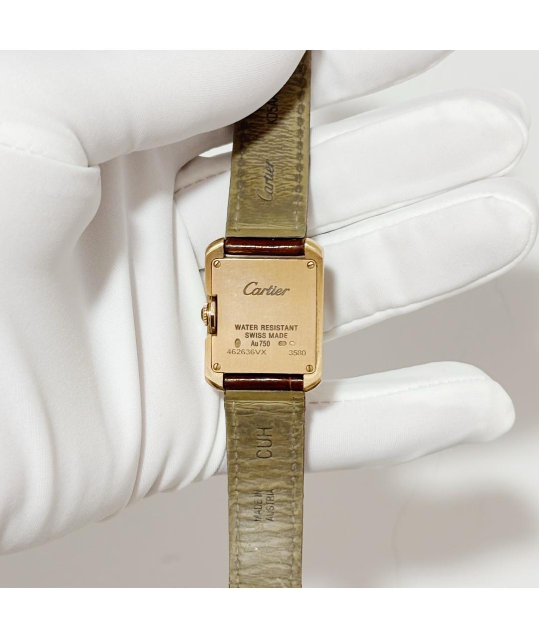 CARTIER Белые часы из розового золота, фото 3