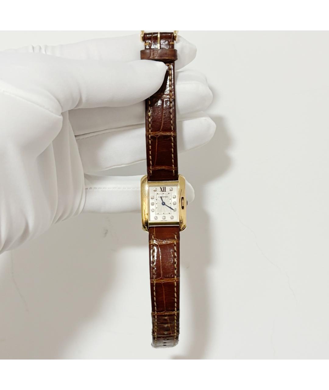 CARTIER Белые часы из розового золота, фото 2