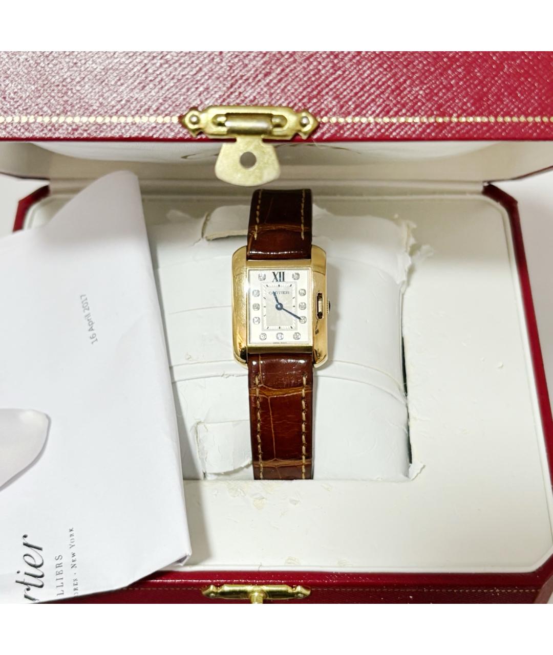 CARTIER Белые часы из розового золота, фото 6