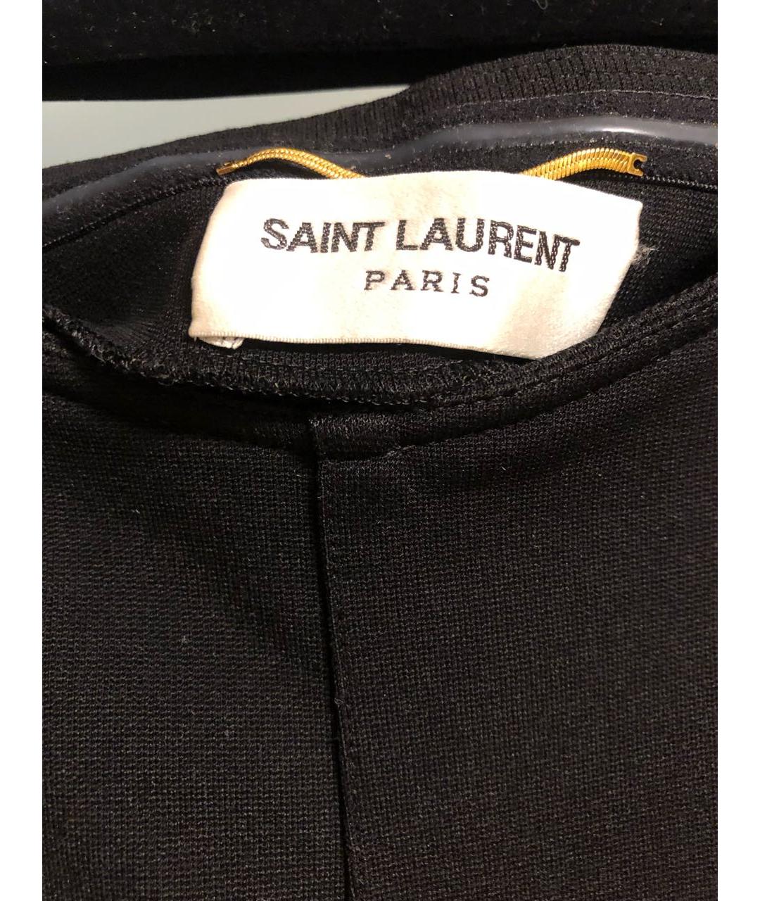 SAINT LAURENT Черные вискозные леггинсы и велосипедки, фото 3