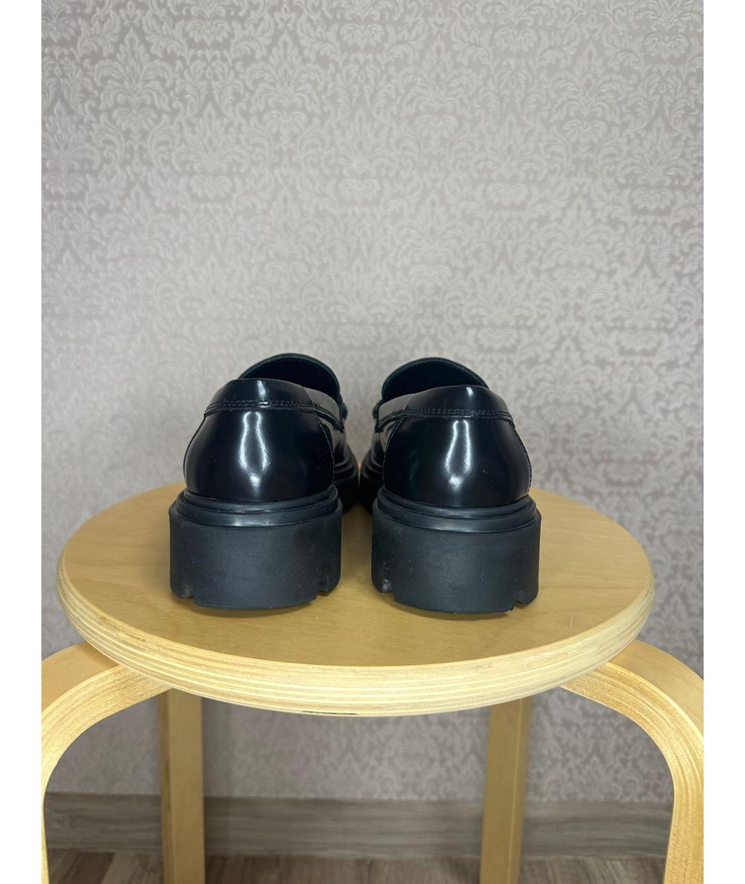 TOD'S Черные кожаные лоферы, фото 4