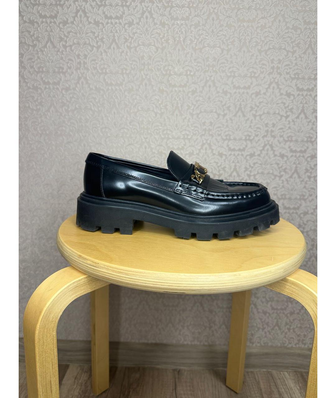 TOD'S Черные кожаные лоферы, фото 8