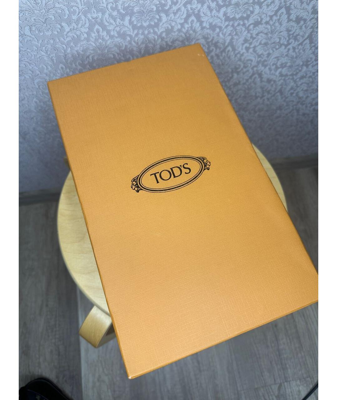 TOD'S Черные кожаные лоферы, фото 7