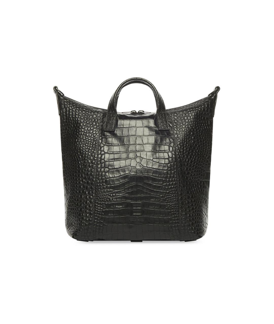 BALENCIAGA Черная кожаная сумка на плечо, фото 1