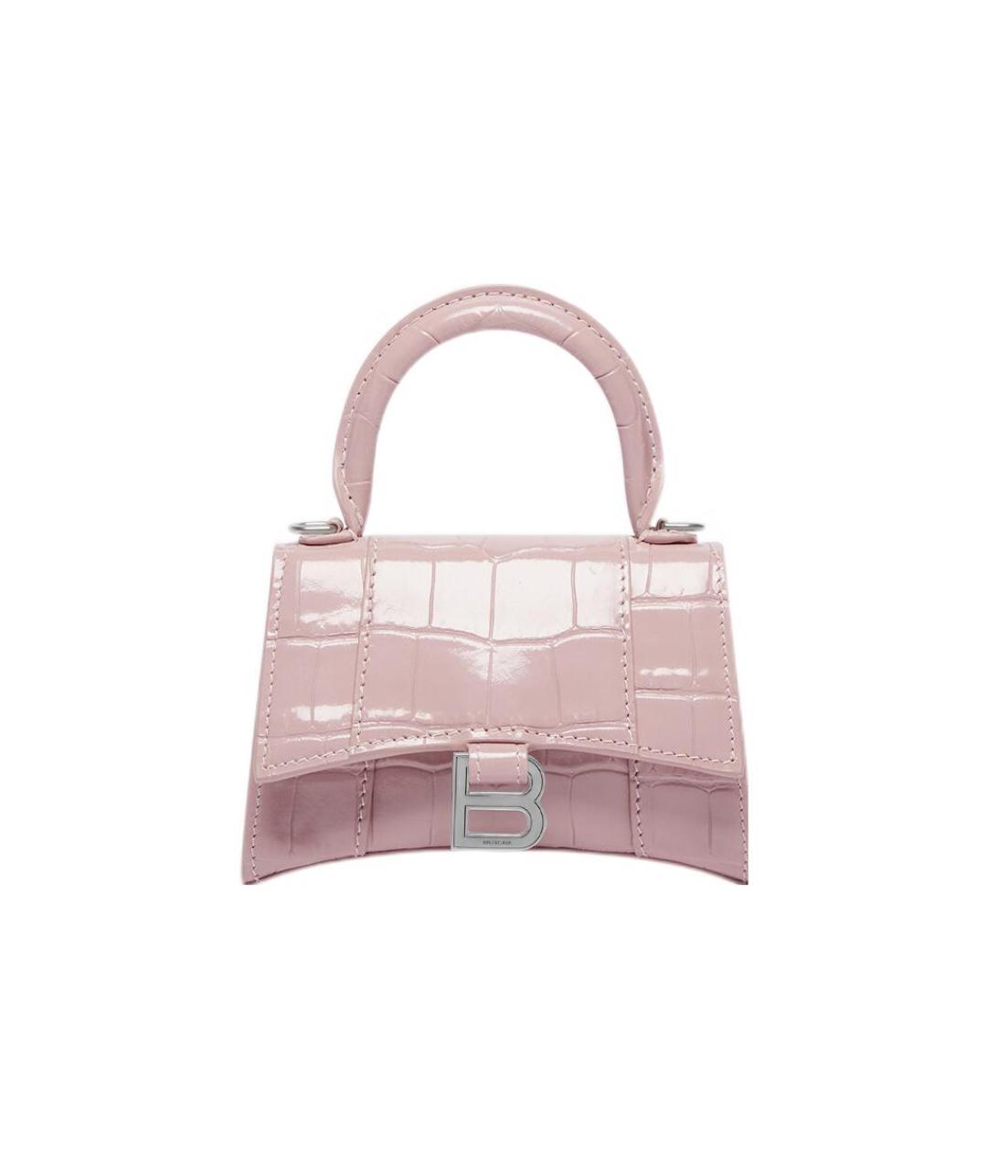 BALENCIAGA Розовая кожаная сумка через плечо, фото 1