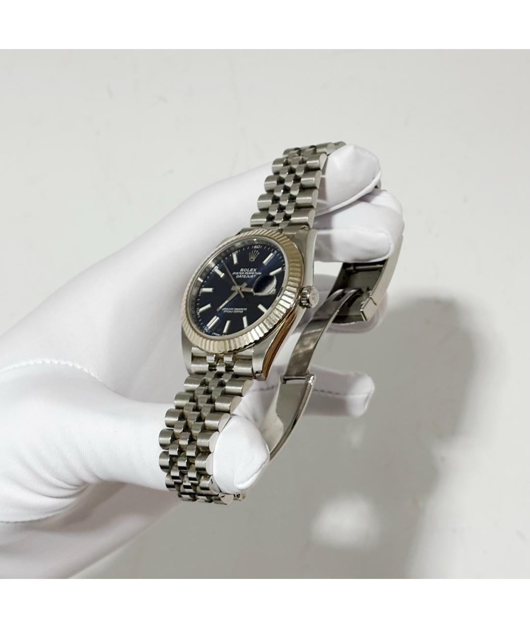 ROLEX Голубые металлические часы, фото 4