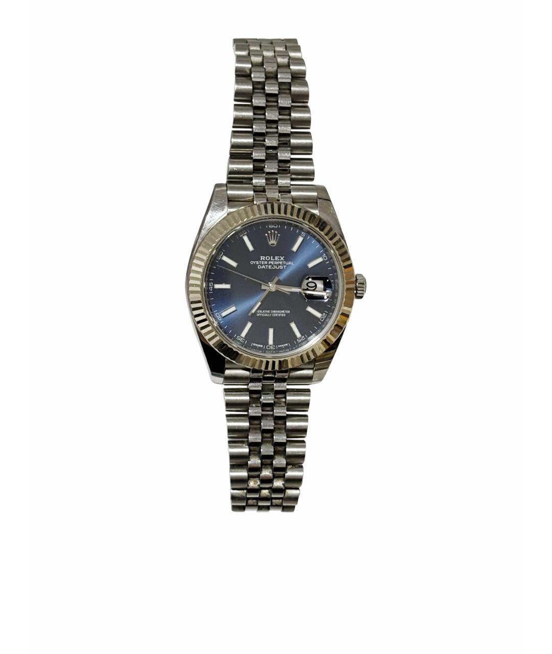 ROLEX Голубые металлические часы, фото 1