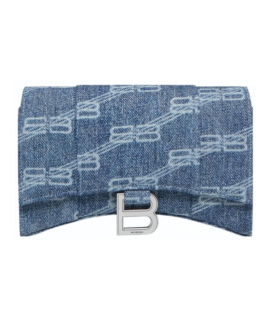 BALENCIAGA Синяя хлопковая сумка через плечо, фото 1