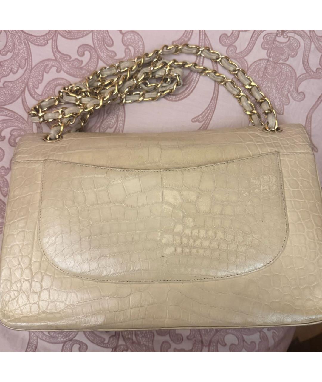 CHANEL Бежевая сумка через плечо из экзотической кожи, фото 2