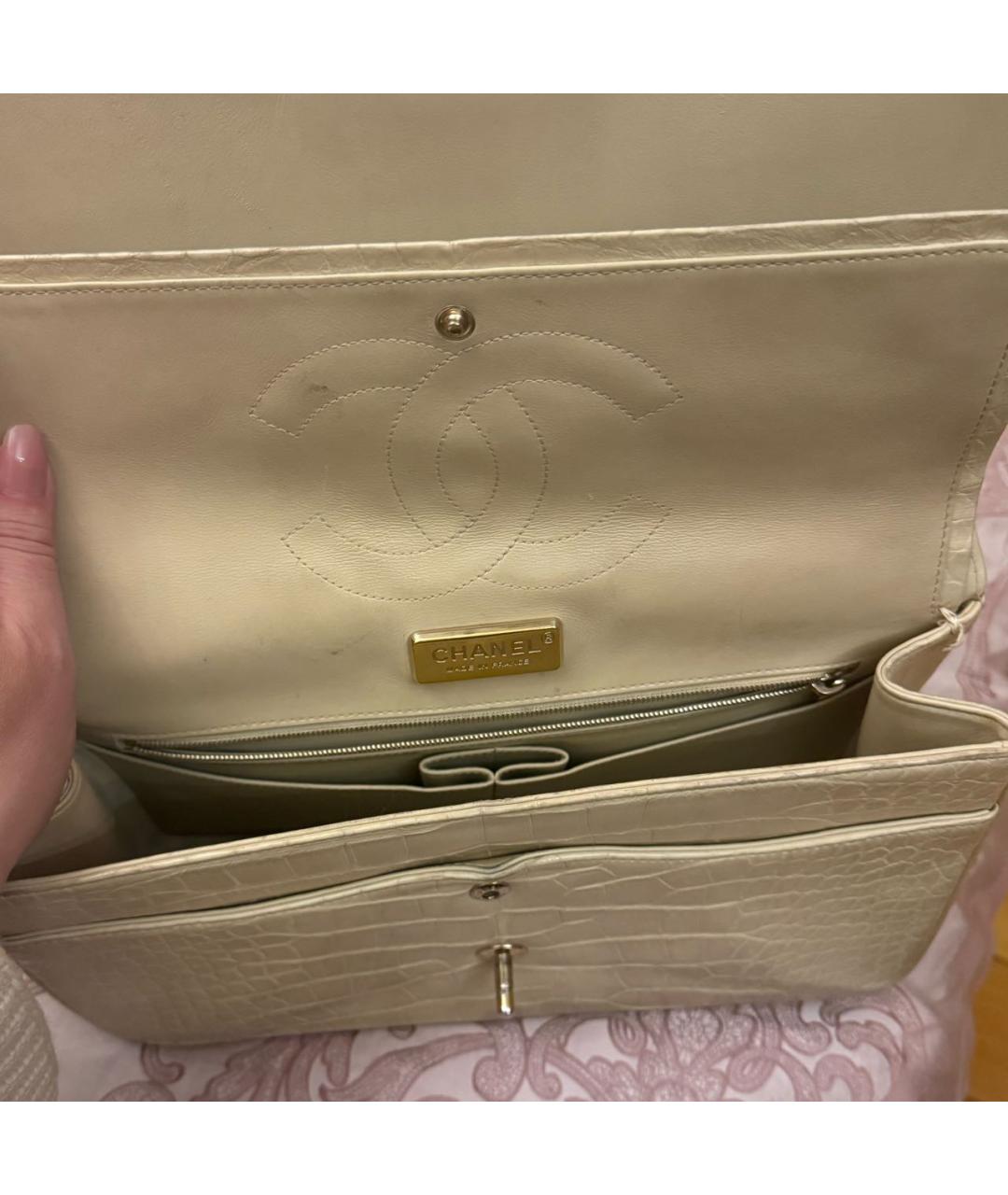 CHANEL Бежевая сумка через плечо из экзотической кожи, фото 3