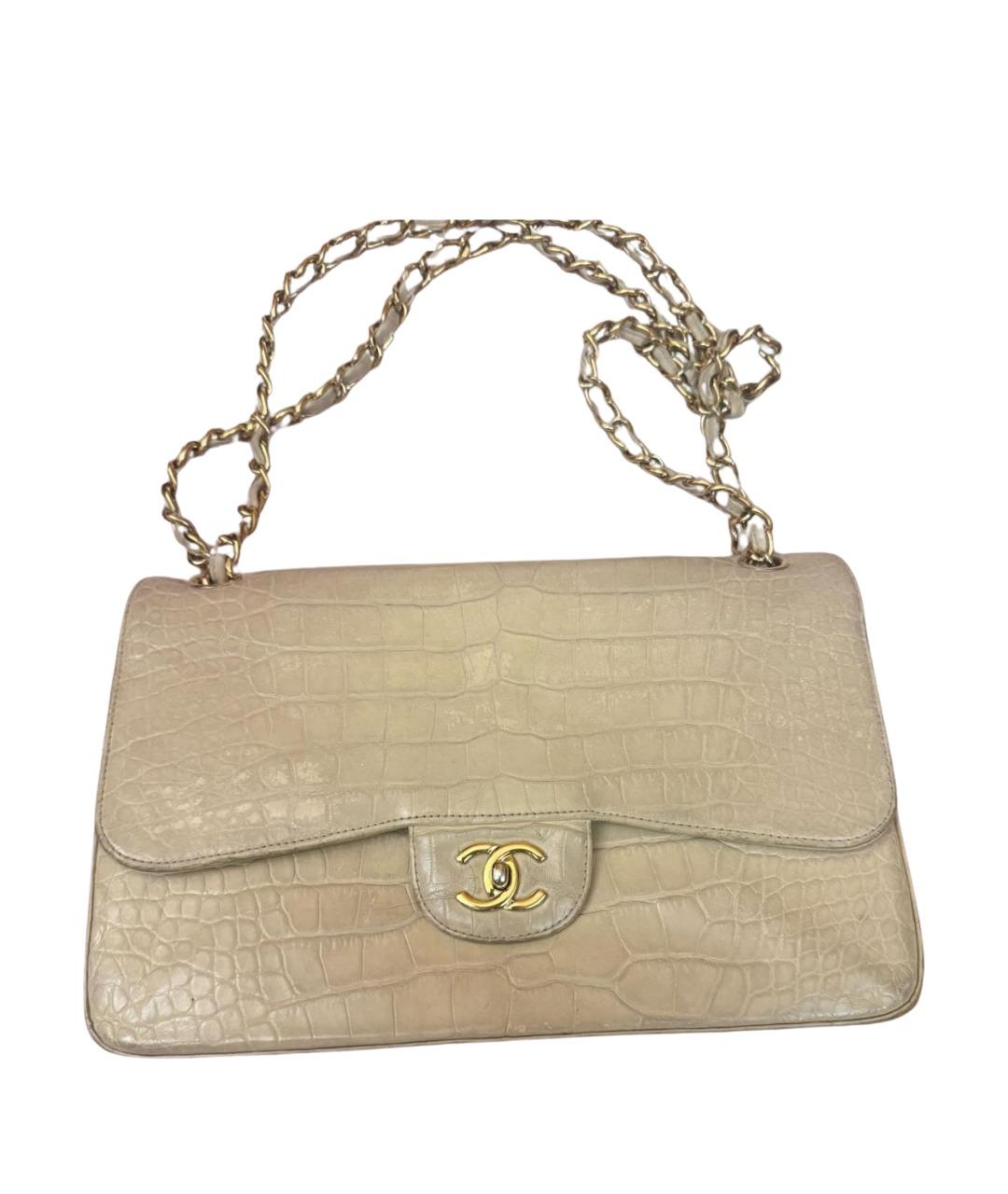 CHANEL Бежевая сумка через плечо из экзотической кожи, фото 1