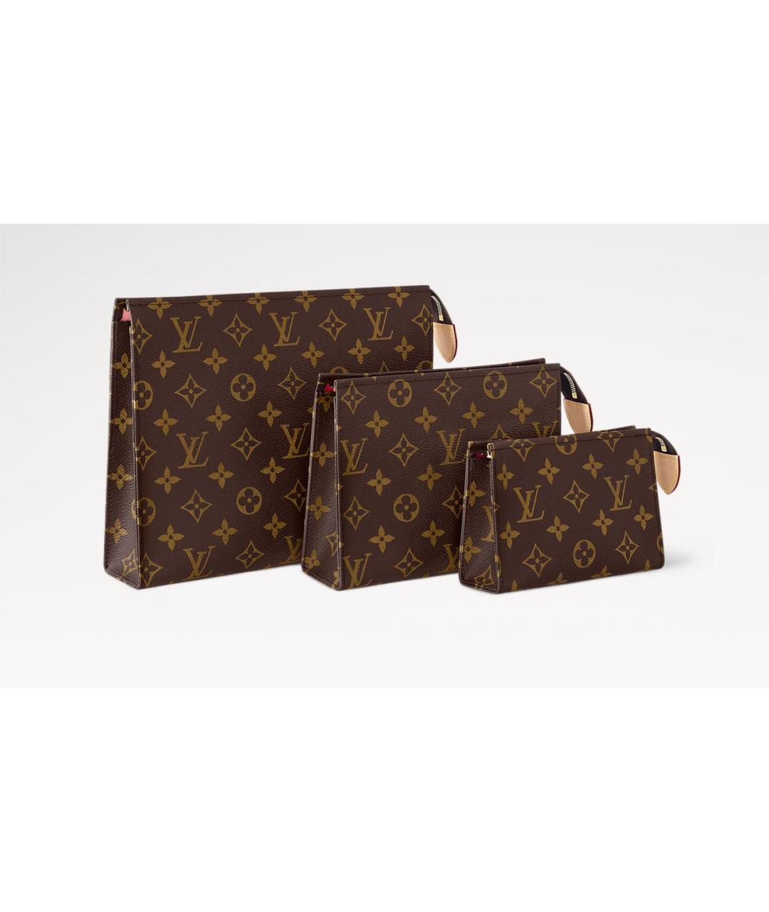 LOUIS VUITTON Коричневая косметичка, фото 2