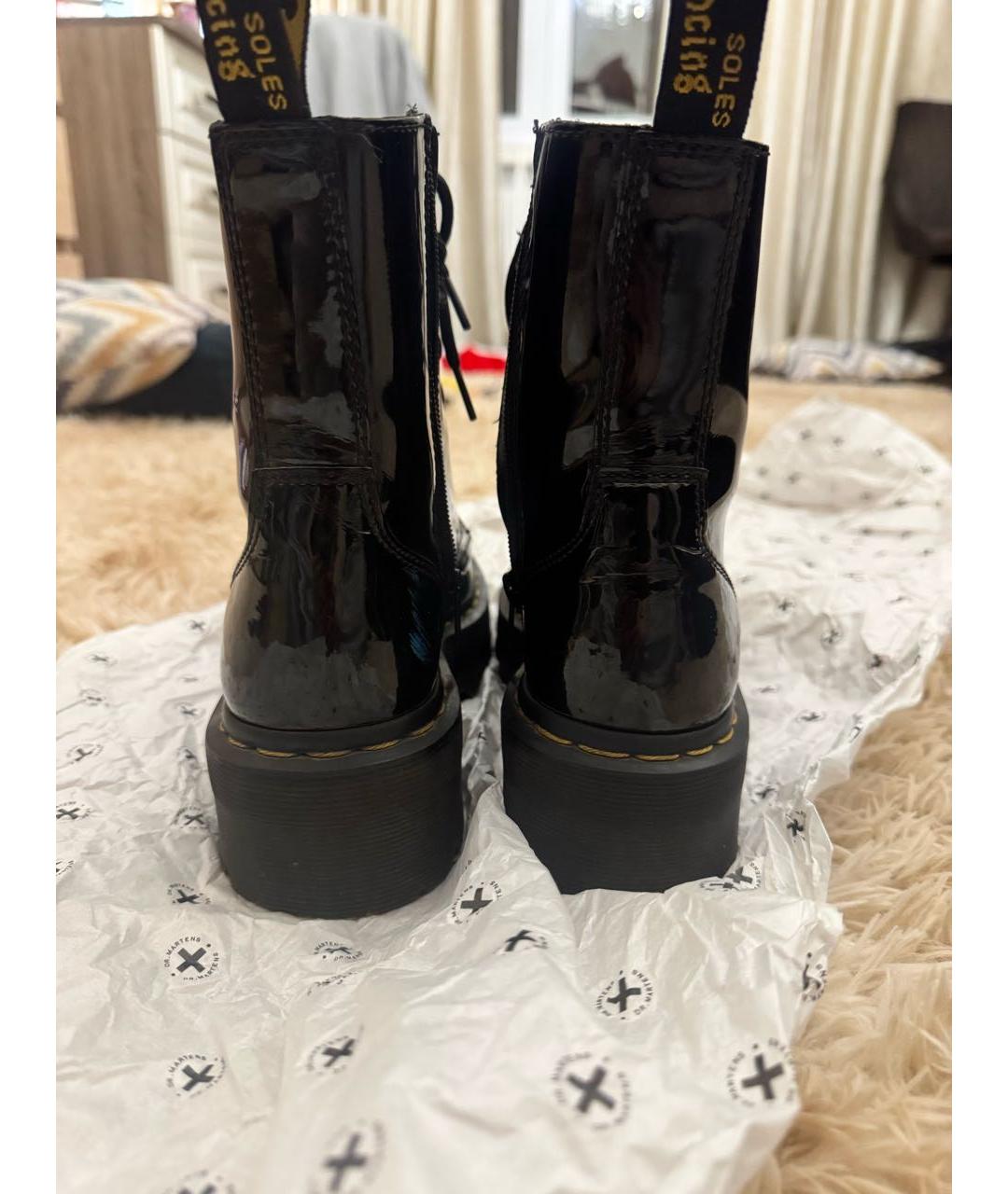 DR. MARTENS Черные кожаные ботинки, фото 4