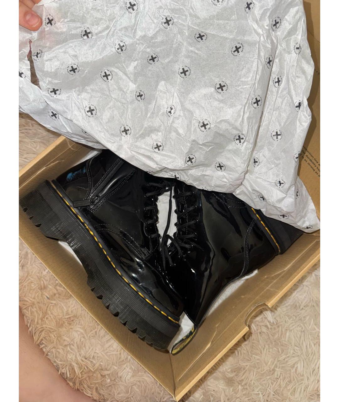 DR. MARTENS Черные кожаные ботинки, фото 5