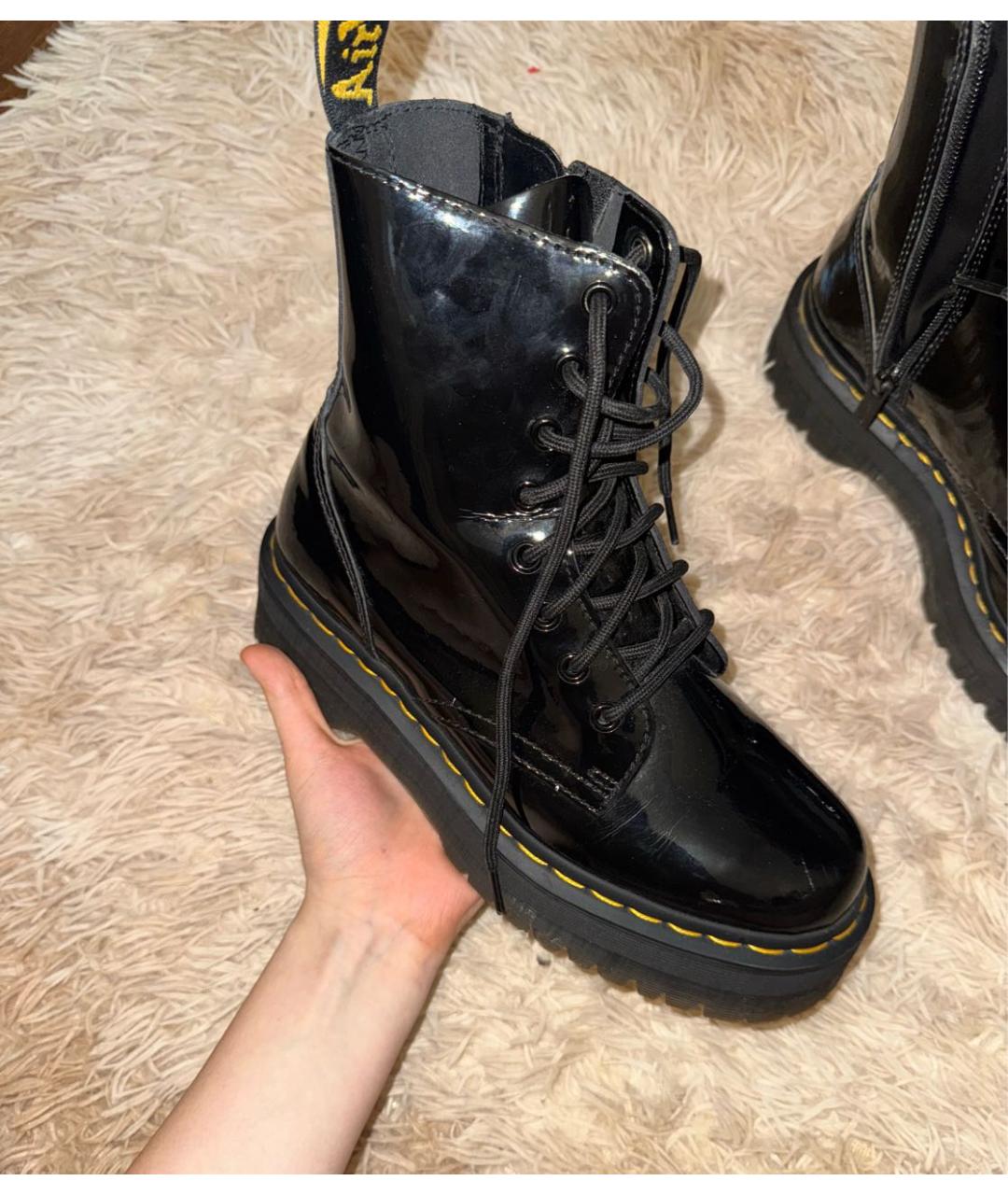 DR. MARTENS Черные кожаные ботинки, фото 6