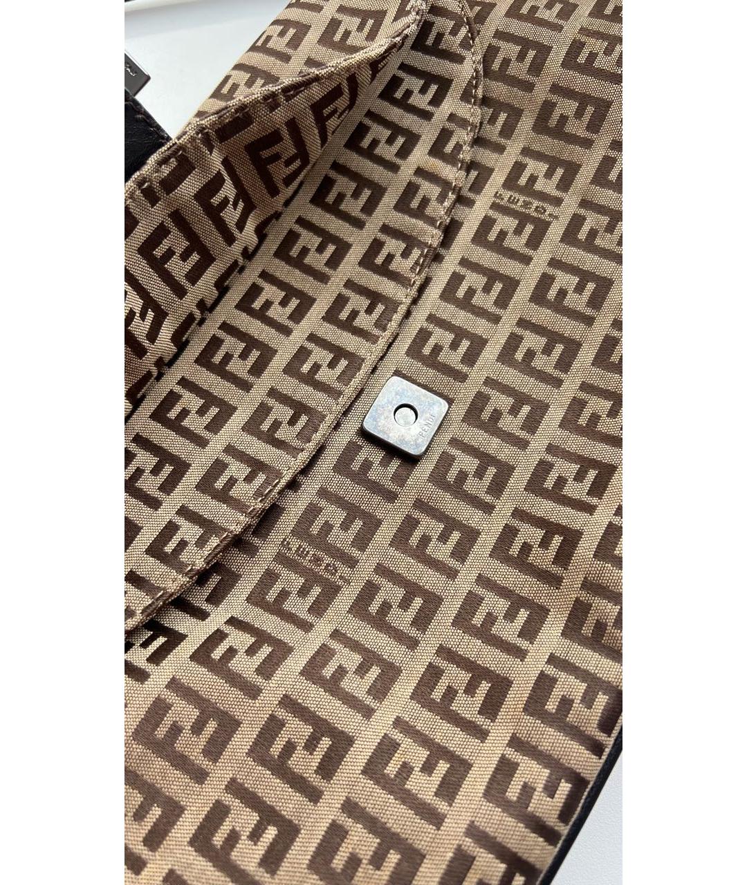 FENDI Коричневая сумка с короткими ручками, фото 6