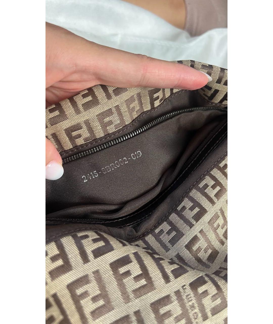 FENDI Коричневая сумка с короткими ручками, фото 2