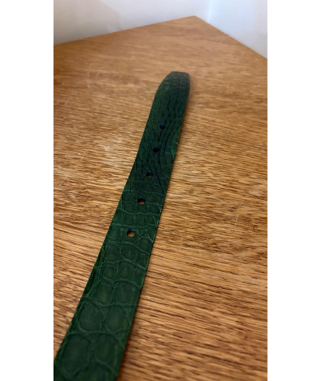 DOLCE&GABBANA Зеленый ремень из экзотической кожи, фото 4