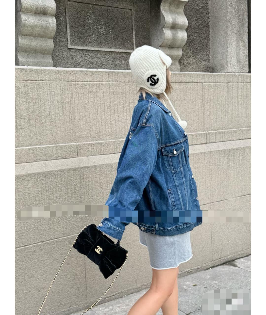 CHANEL Черная бархатная сумка с короткими ручками, фото 8