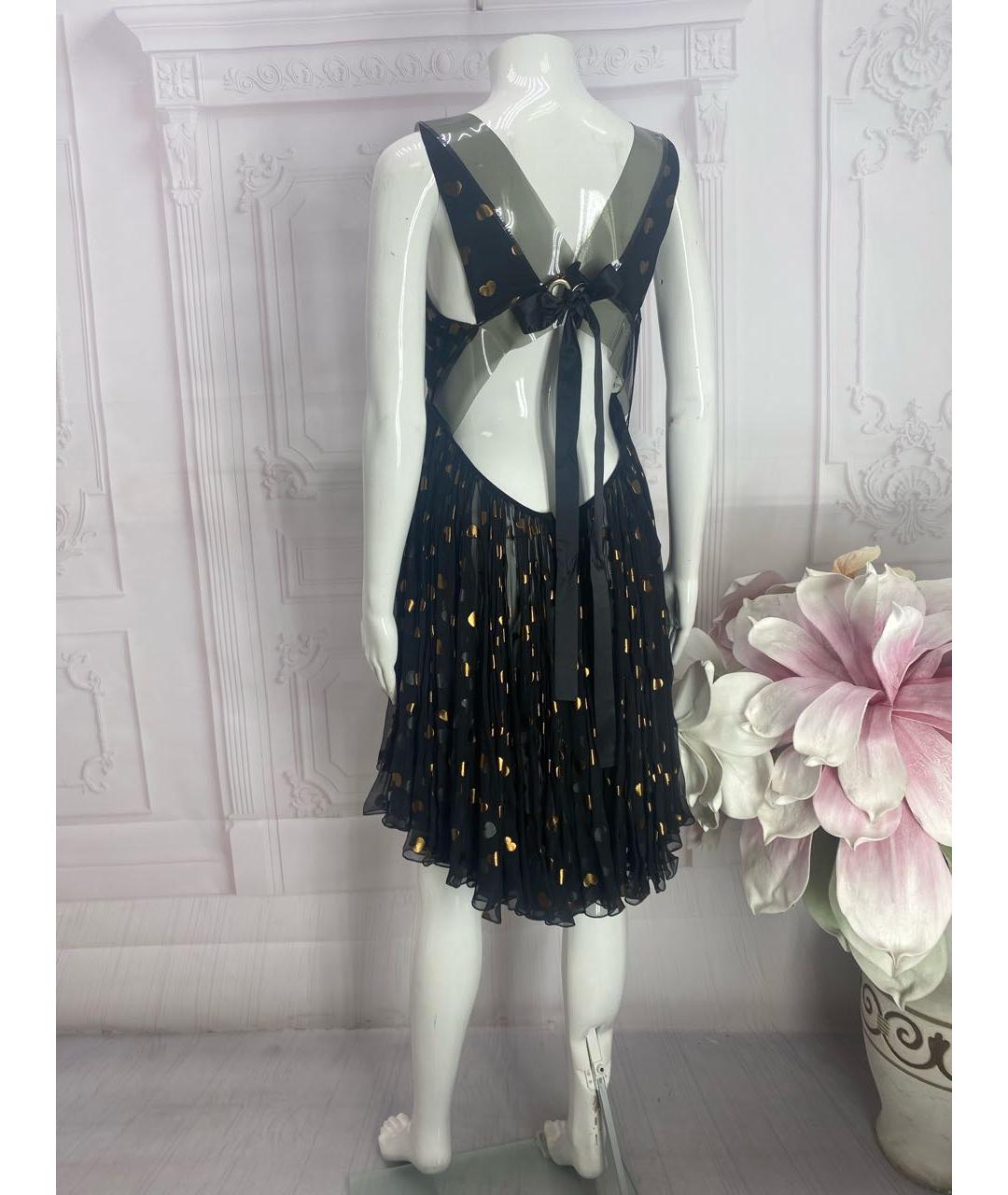 DOLCE&GABBANA Черное вискозное коктейльное платье, фото 6