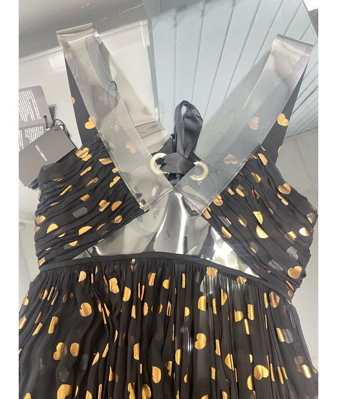 DOLCE&GABBANA Черное вискозное коктейльное платье, фото 3