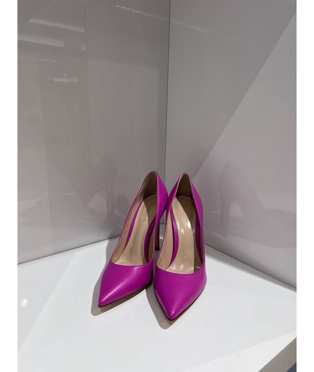 GIANVITO ROSSI Фуксия кожаные туфли, фото 3