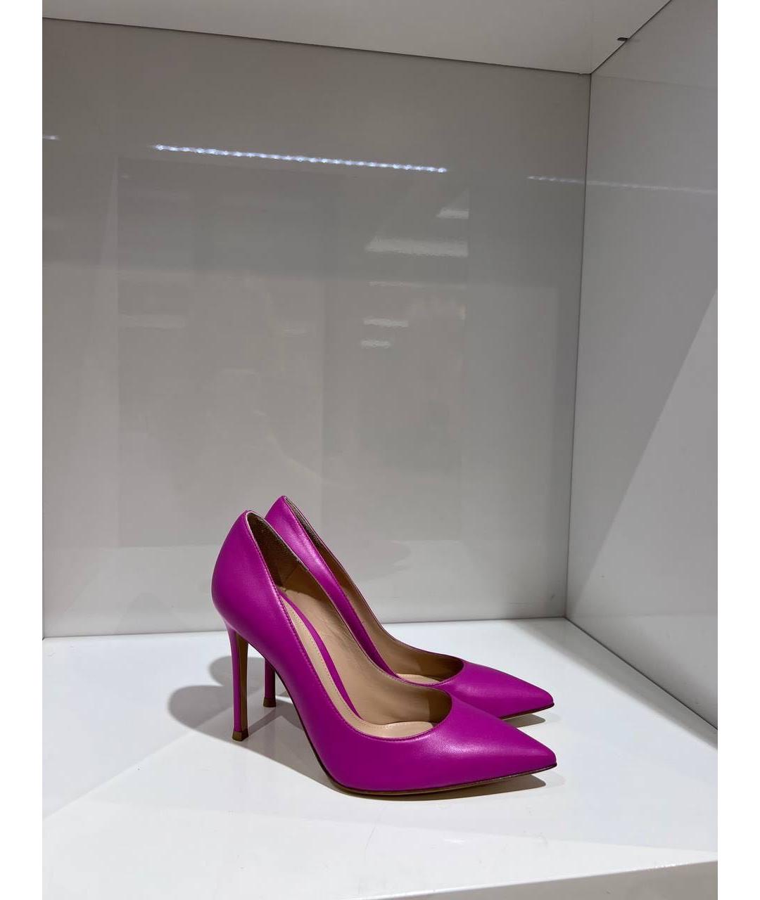 GIANVITO ROSSI Фуксия кожаные туфли, фото 2