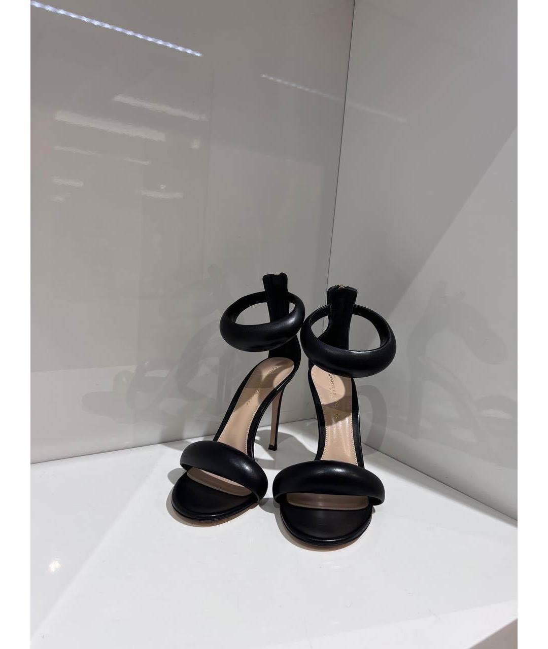 GIANVITO ROSSI Черные кожаные босоножки, фото 3