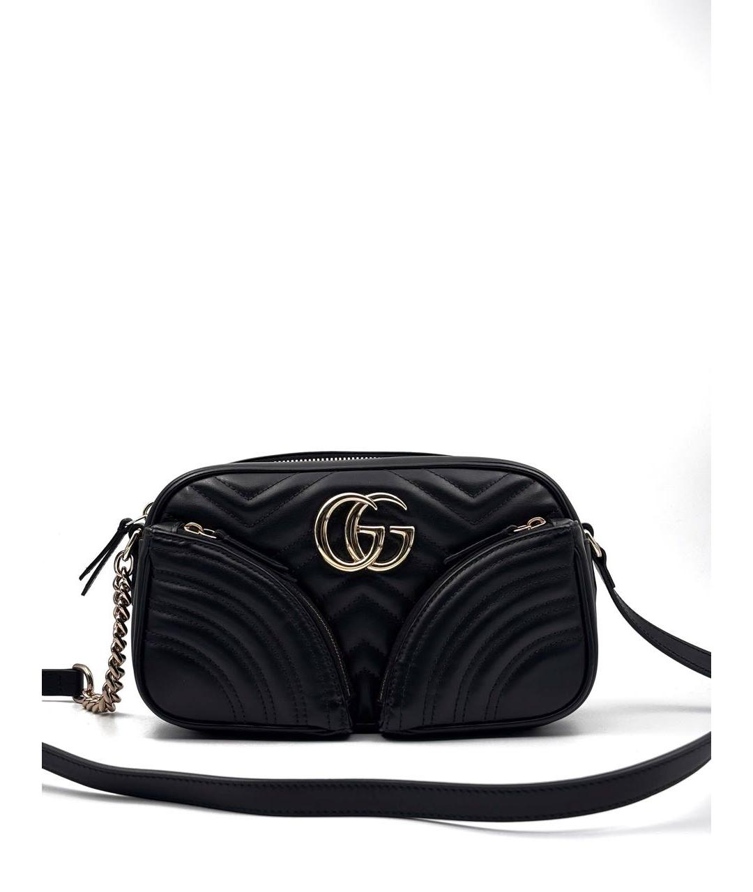 GUCCI Черная кожаная сумка через плечо, фото 6