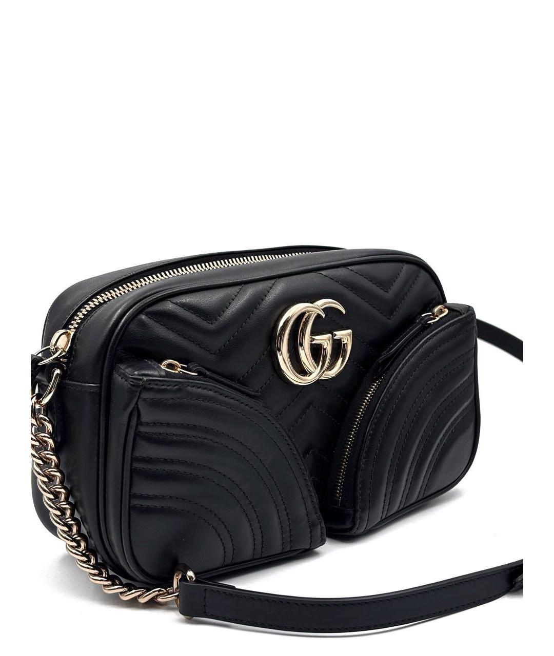 GUCCI Черная кожаная сумка через плечо, фото 3