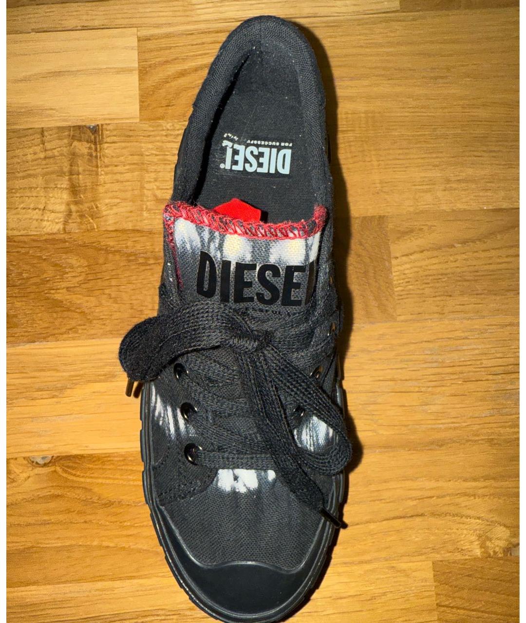 DIESEL Черные текстильные кеды, фото 3