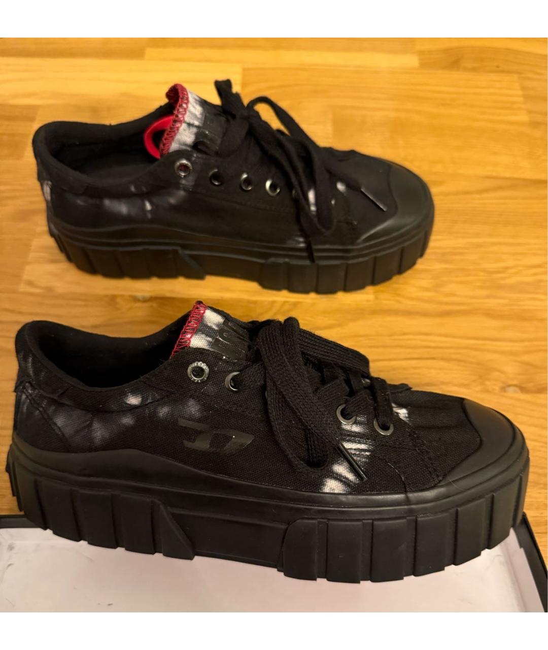 DIESEL Черные текстильные кеды, фото 5