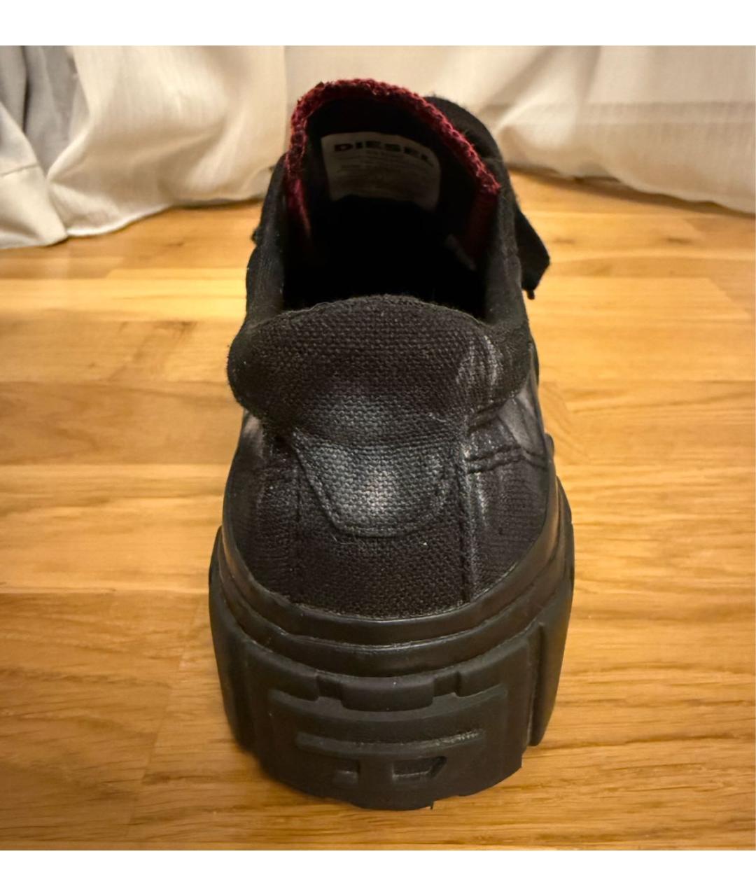 DIESEL Черные текстильные кеды, фото 4