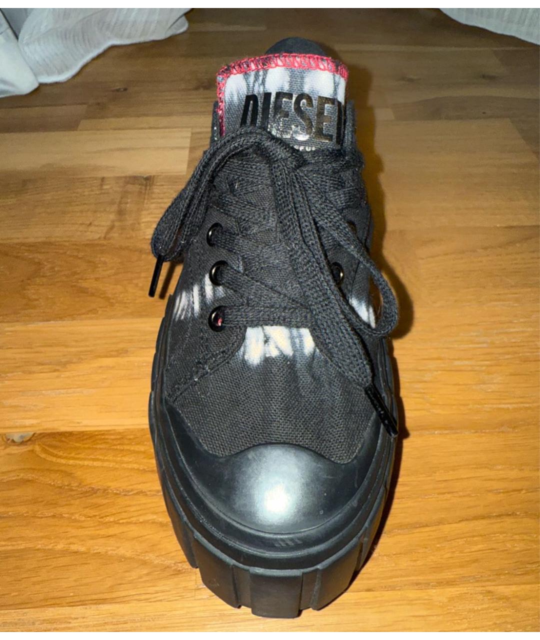 DIESEL Черные текстильные кеды, фото 2