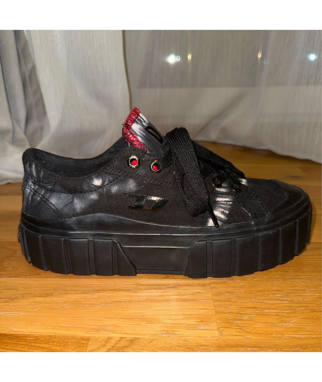 DIESEL Черные текстильные кеды, фото 7