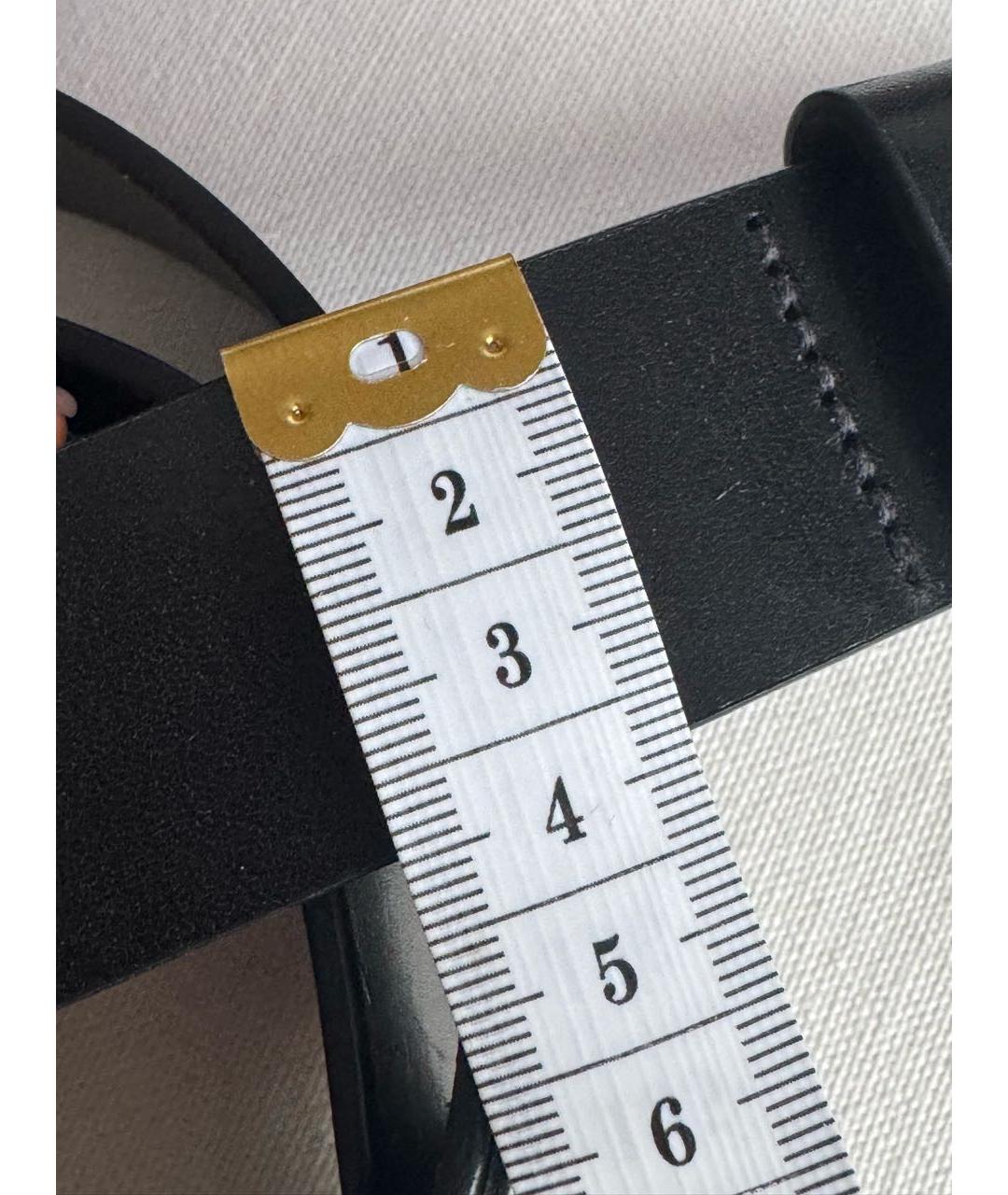 MARTINE ROSE Черный кожаный ремень, фото 5