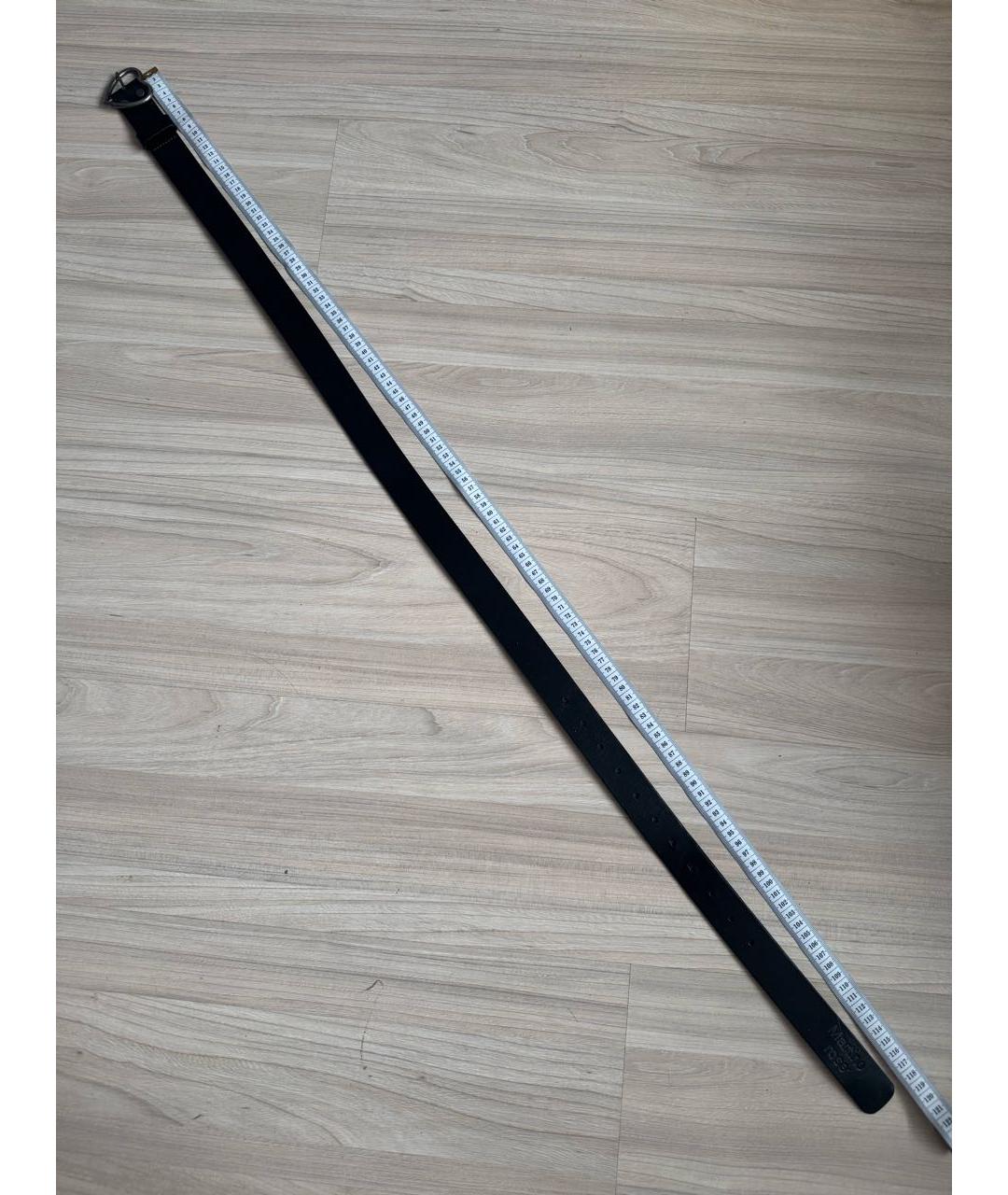 MARTINE ROSE Черный кожаный ремень, фото 6