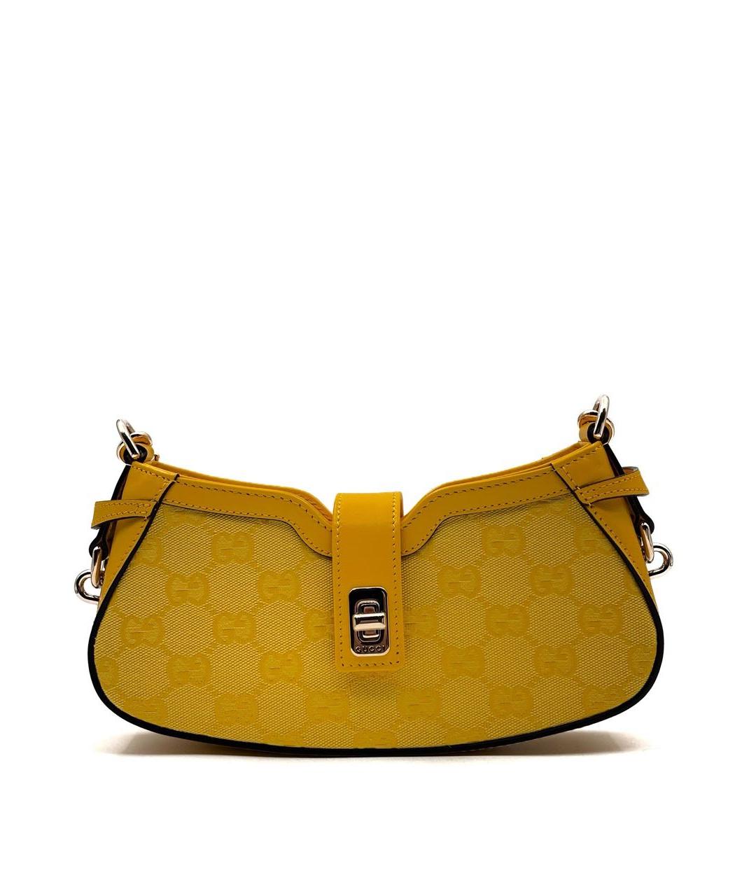 GUCCI Желтая сумка с короткими ручками, фото 1