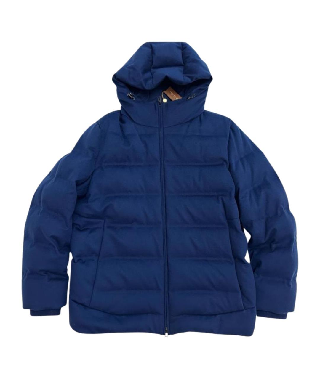 LORO PIANA Синий кашемировый пуховик, фото 1