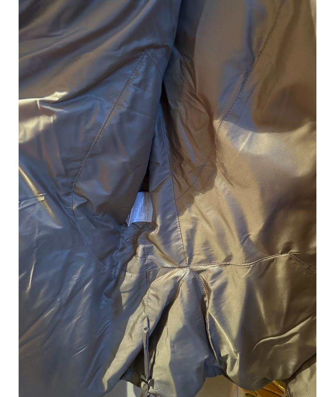 ERMANNO SCERVINO Коричневый кожаный пуховик, фото 7