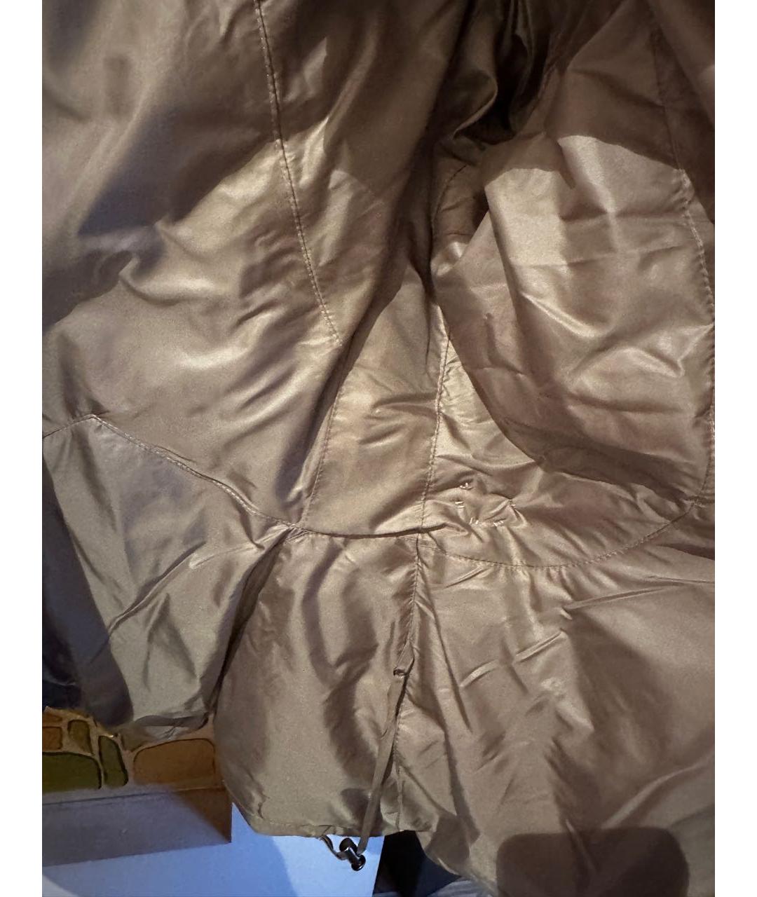 ERMANNO SCERVINO Коричневый кожаный пуховик, фото 5