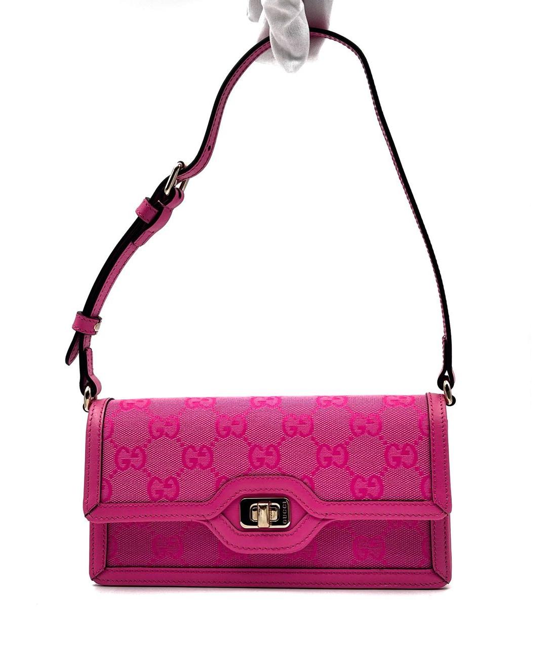 GUCCI Фуксия сумка с короткими ручками, фото 6